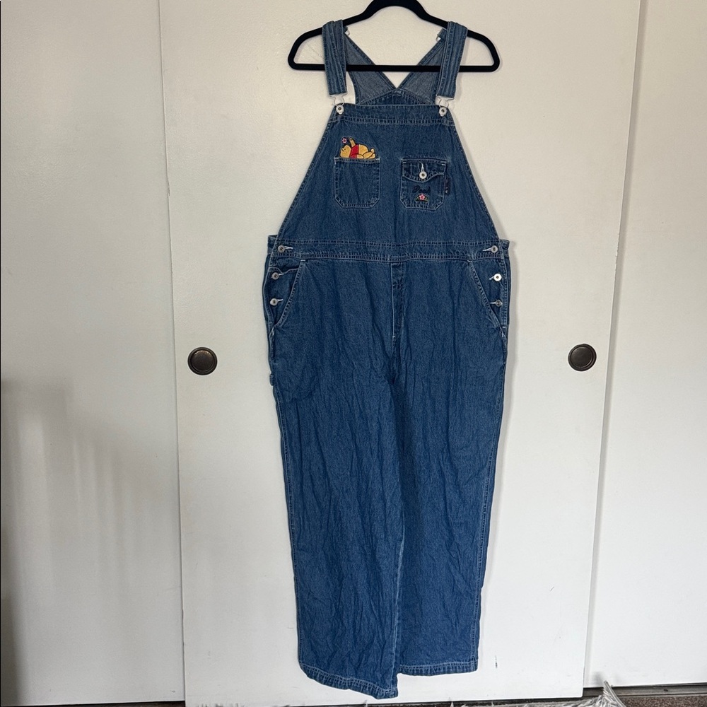 Disney Pooh Women Denim Bib Overalls